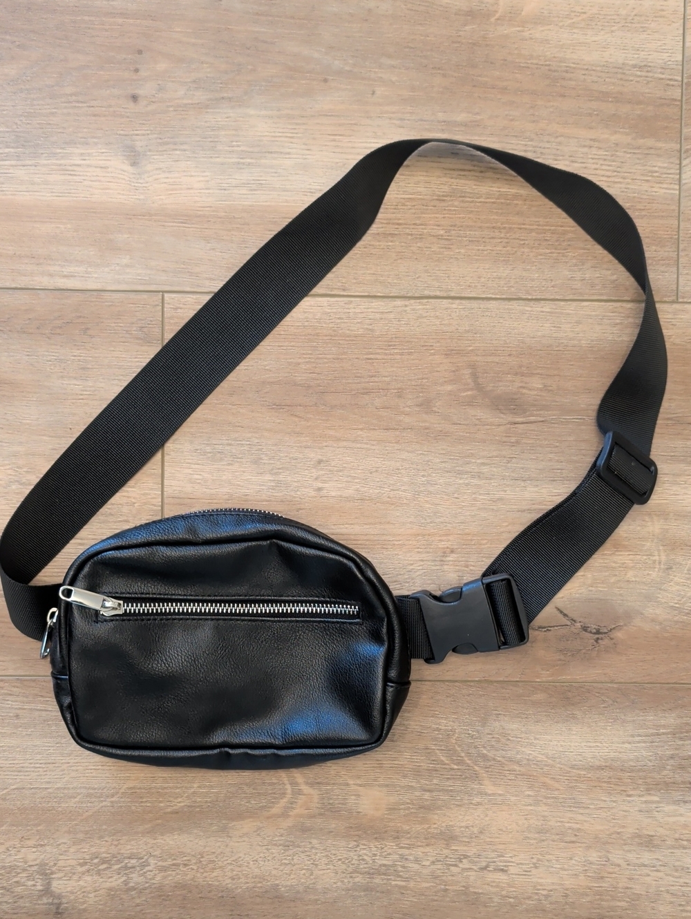 Wild Fable Black Faux Leather Belt Bag